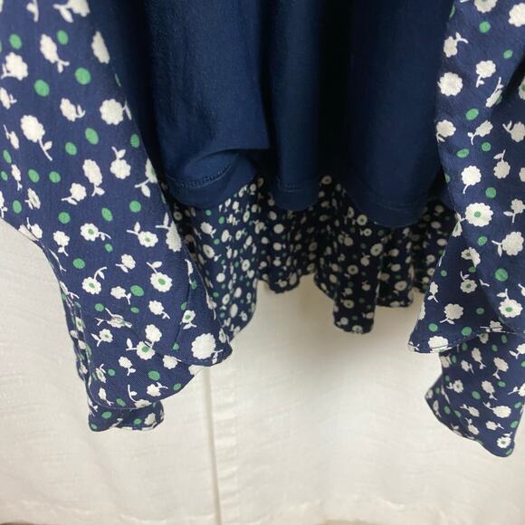 Boden Blue Daisy Print Michaela Ruffle Wrap Dress Sz.16R - Picture 15 of 16